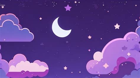 Premium AI Image | Background of Cute Clouds and Night Sky