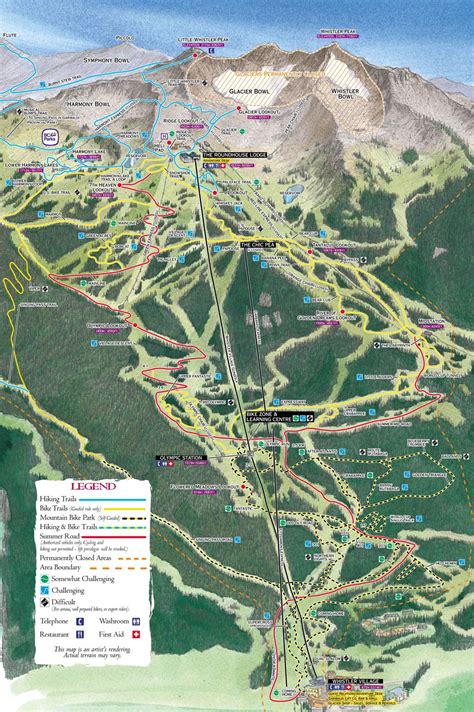 Kategorizacija, legenda, mapa | Bike trails, Whistler, Trail maps