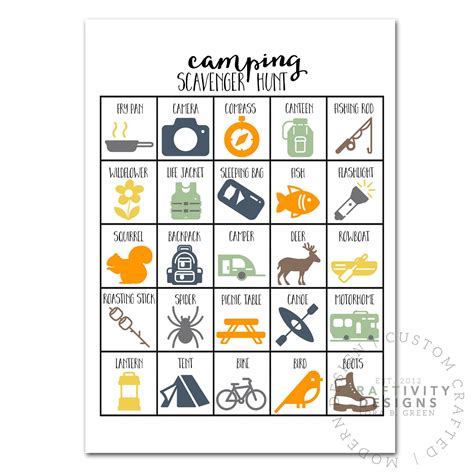 Camping Scavenger Hunt for Kids and Families - Scavenger Hunt Ideas