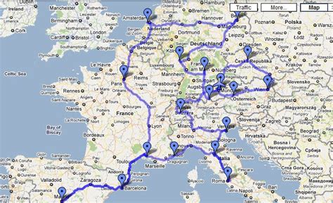 Trip Planner Europe Map