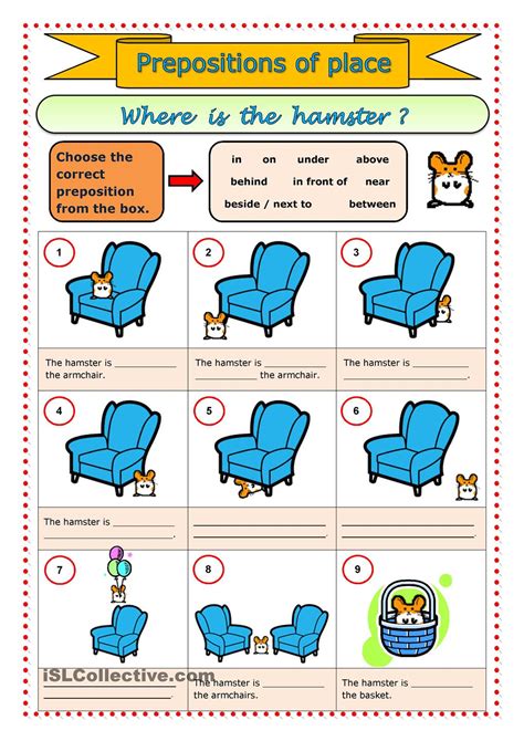 Esl Prepositions Worksheets