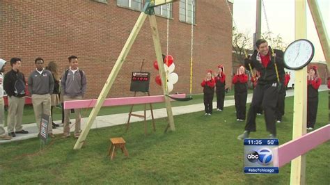 Marist High School minister swinging for world record - ABC7 Chicago