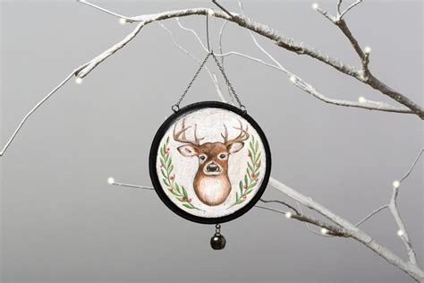 Farmhouse style Christmas Deer Art Wall Decor or Ornament