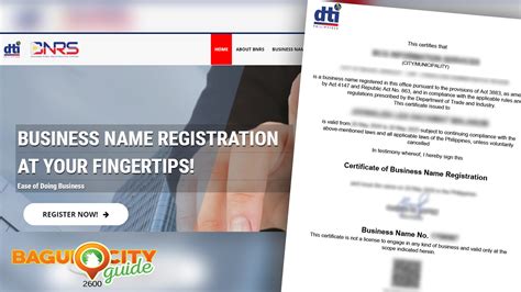 DTI Registration | How to Register Your Business Name Online | BCG