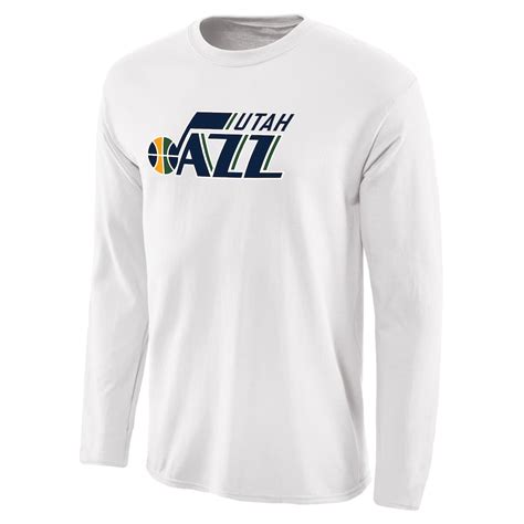 Fanatics Branded Utah Jazz White Primary Logo Long Sleeve T-Shirt