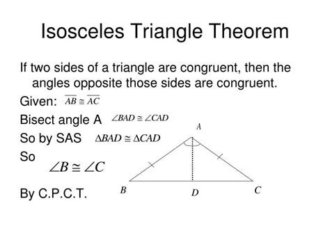 PPT - 4.6 The Isosceles Triangle Theorems PowerPoint Presentation - ID:3890802