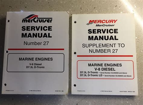 Mercruiser Service Manual And Supplement Manual V-8 Diesel Engine