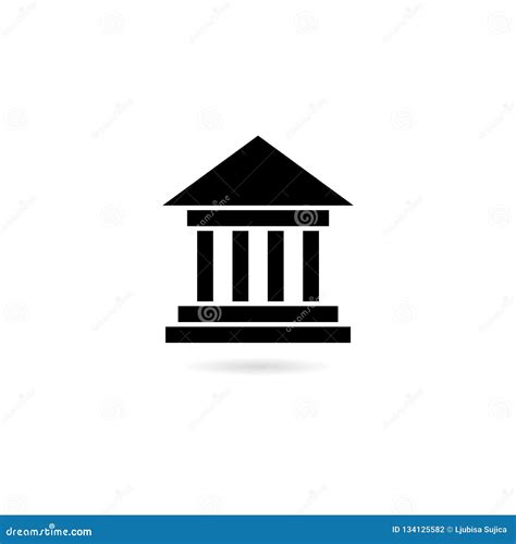 Black Bank Building Icon, Bank Building Logo Stock Vector - Illustration of door, construction ...