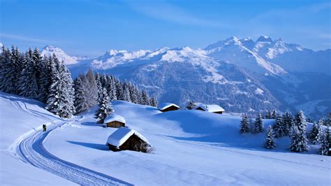 landscapes, Nature, Snow, Trees, White, Winter, Houses, Countryside ...