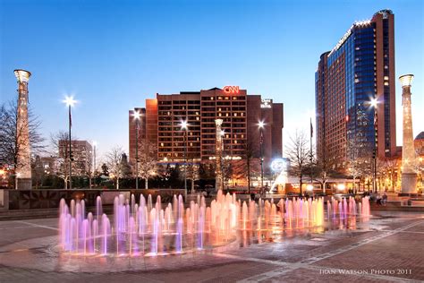 atlanta georgia | Centennial Park Fountain light show in Atlanta ...