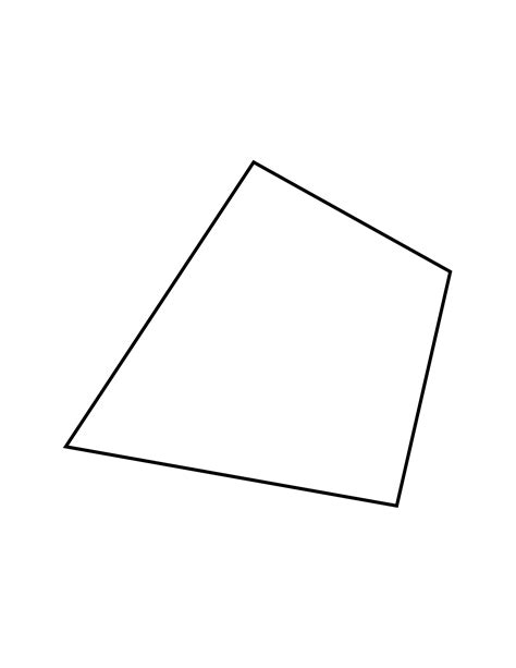 Flashcard of a polygon with four unequal sides | ClipArt ETC