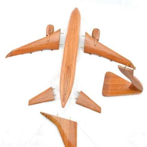 Boeing 737 Wooden Airplane Model | B737 Mahogany Wooden Model