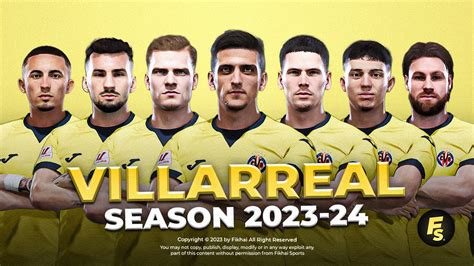 Villarreal Facepack Season 2023/24 - Sider and Cpk - Football Life 2024 and PES 2021 - YouTube