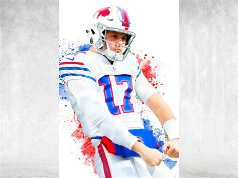 Josh Allen Buffalo Bills Poster Print Sports Art Football | Etsy