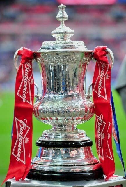 The FA Cup trophy on display before the FA Cup final football match ...