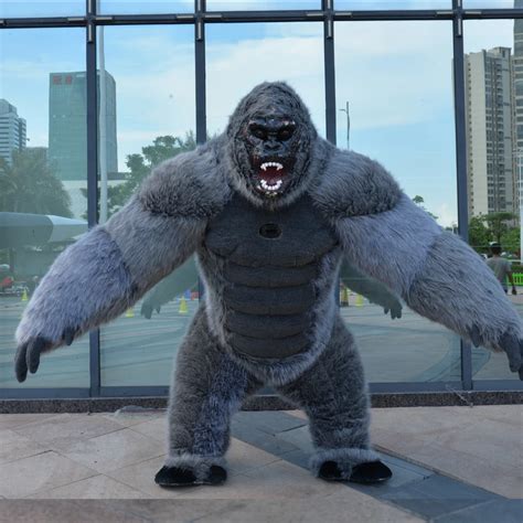 King Kong Inflatable Costume for Adult Plush Furry Mascot Anime ...