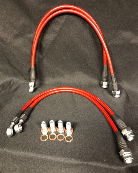 MTI Racing Braided Stainless Steel Brake Line Kit