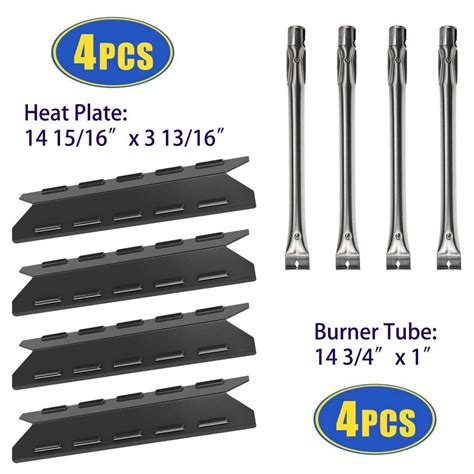 BBQ Grill Heat Shields and Grill Burners Replacement for BBQ Pro 146. ...