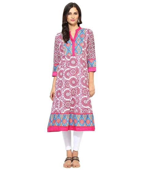 Prakhya Multi Color Cotton Kurti - Buy Prakhya Multi Color Cotton Kurti Online at Best Prices in ...