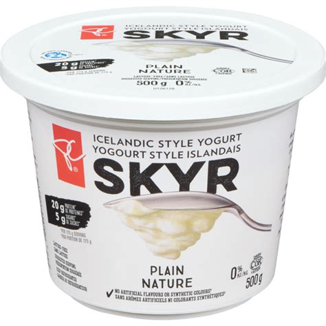 PC Plain Skyr Icelandic Style 0% M.F. Yogurt | PC.ca