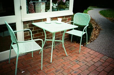 Table, two chairs, two coffee cups | Photographed using the … | Flickr
