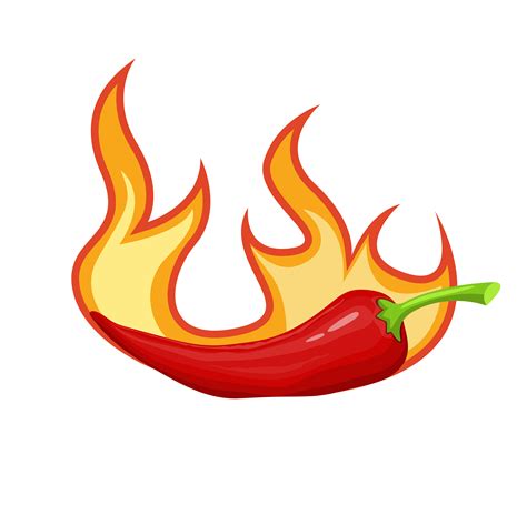 Hot chilli isolated on white background 1270723 Vector Art at Vecteezy