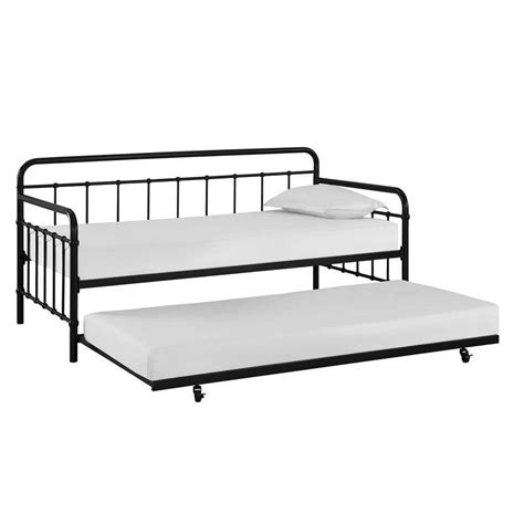 Angelita Twin Daybed with Trundle in 2020 | Metal daybed, Twin daybed with trundle, Daybed with ...