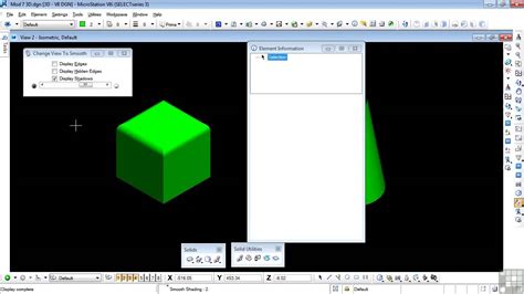 Bentley MicroStation V8i 3D Tutorial | Convert To Solid - YouTube