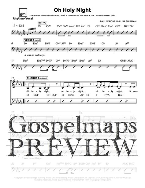 Gospelmaps | Oh Holy Night - Joe Pace & The Colorado Mass Choir, The ...