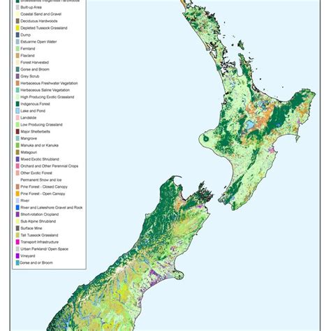 New Zealand Land Cover Database Version 2 (2001/2002 Imagery) | Download Scientific Diagram