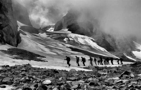 Free Images : nature, rock, snow, winter, cloud, black and white, peak ...