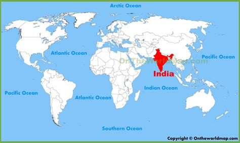 India location on the World Map - Ontheworldmap.com