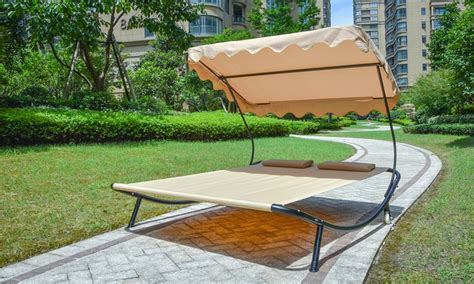 Double Sun Lounger with Canopy | Groupon