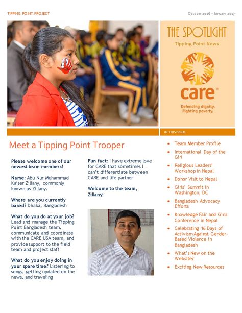 Introducing the Tipping Point Spotlight – Tipping Point Initiative- CARE