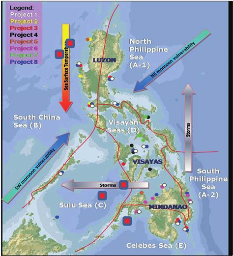 Map of the Philippines showing the location of the project sites in the ...