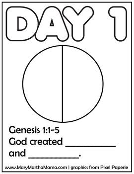 Creation Day 5 Coloring Sheet | Panarukan Colors