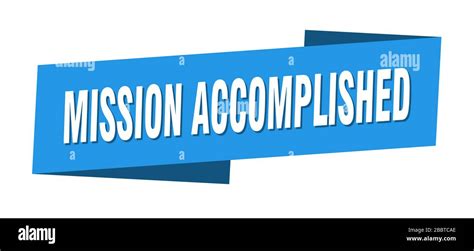 mission accomplished banner template. mission accomplished ribbon label ...