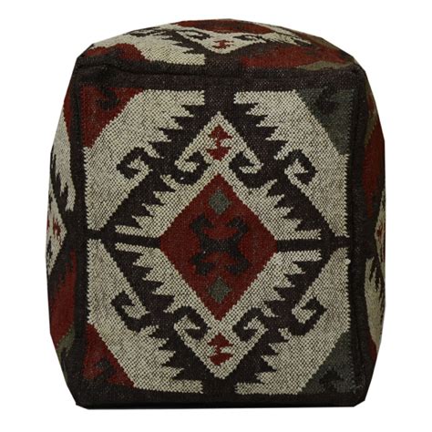 Ethnic Hand-woven Pouf Cover for Living Decor - Indian Craft Mall