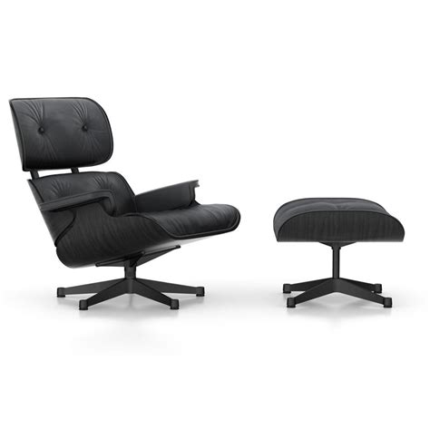 Vitra Eames Lounge Chair and Ottoman - Black Ash | beut.co.uk