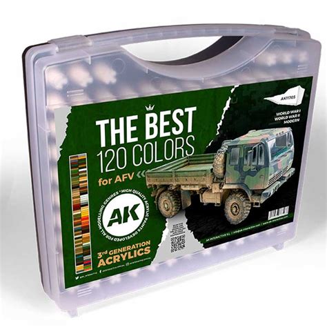 AK Interactive AK11705 3G Paints Briefcase Set 120 Afv Colors