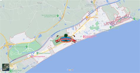 North Myrtle Beach Golf Courses Map | Beach Map