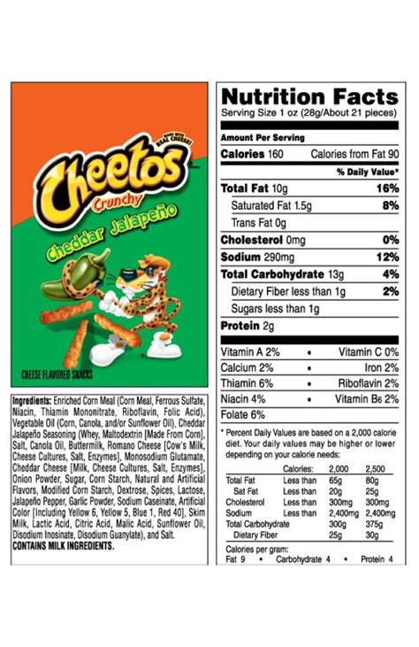 Cheetos Ingredient List