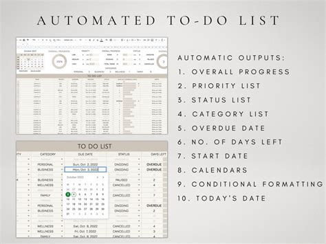 To Do List Template Google Sheets Template Calendar - Etsy