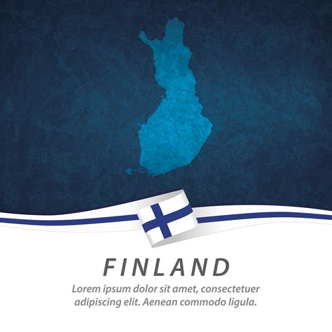 Finland flag with map 2711318 Vector Art at Vecteezy