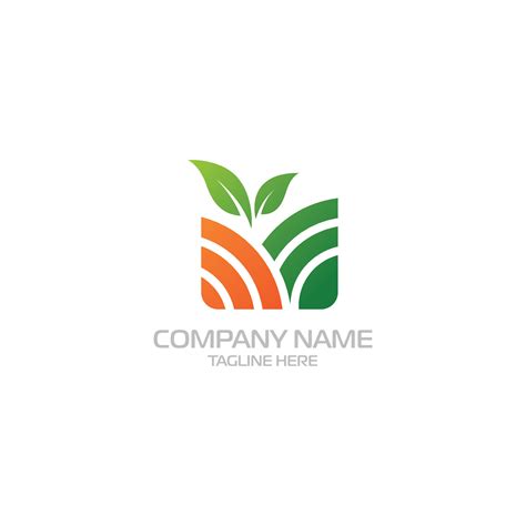 Natural Organic logo. Farmer products emblem. Leaves logo vector design 25784290 Vector Art at ...