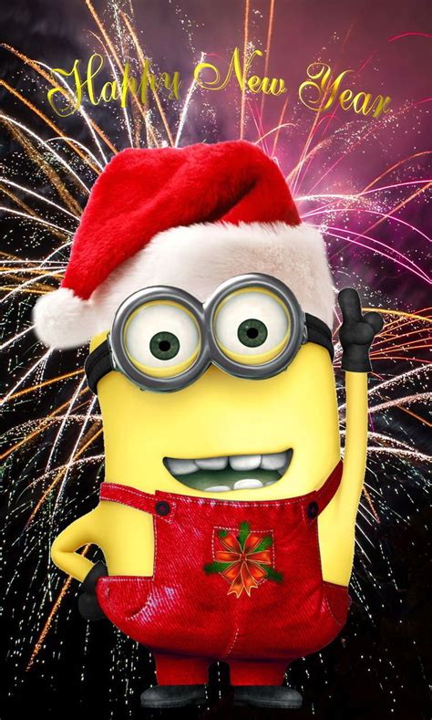 Free Happy New Year Minion.jpg phone wallpaper by twifranny