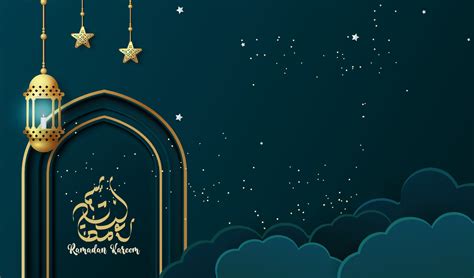 Ramadan kareem background with lantern. Ramadan greeting card or banner template design 2163003 ...