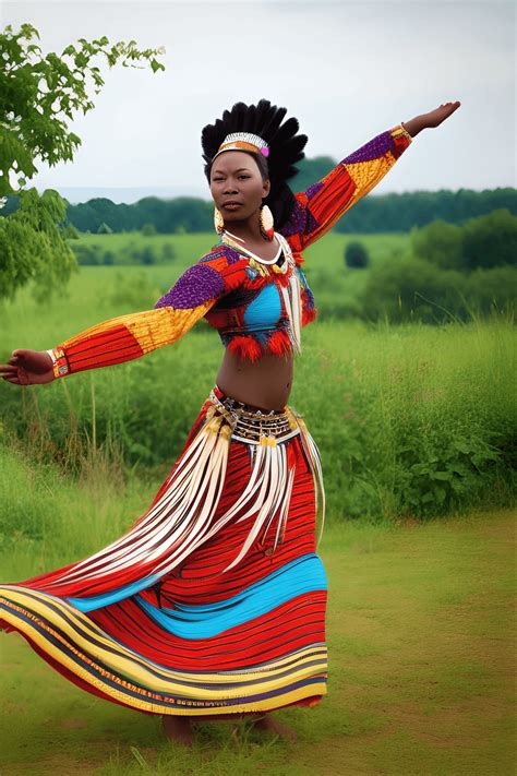 Stunning Akan Woman in Traditional Wrap Dancing on the Farm · Creative ...