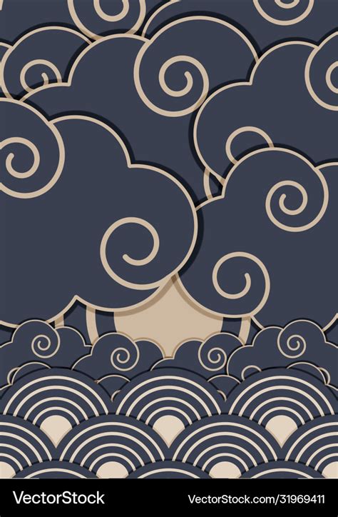 Japanese pattern design eps10 Royalty Free Vector Image