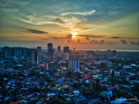 Spectacular Golden Hour Aerial View of Cebu City